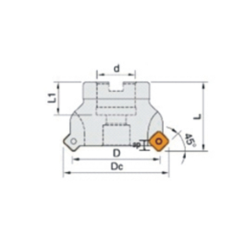 Surface planning head GCXSNF05-063220, plate SNMX1205
