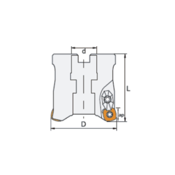 High-feed milling head GSD.HFM.063.22.12