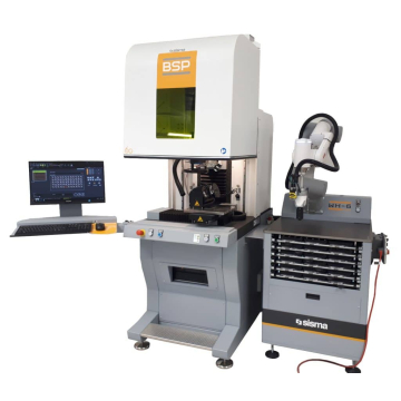 Laser station with warehouse and collaborative robot Sisma BSP+WH-6P CBOT 