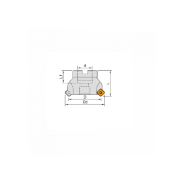 Milling head, 90 degrees for APKT16 inserts APK4F05-0630221