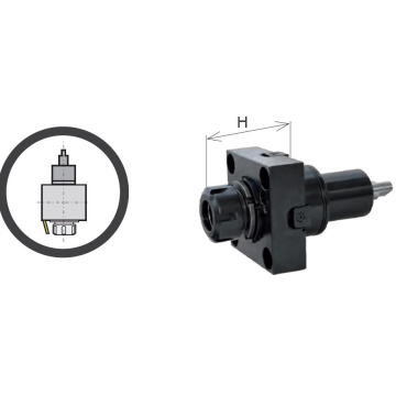 BMT-85 ER-50 axial driven lathe holder with external cooling - 99.DS.A90