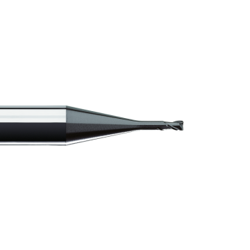 Micro end mill 2.0x64x6 L1=3.00 R=0.20 Z=2 TiAlN